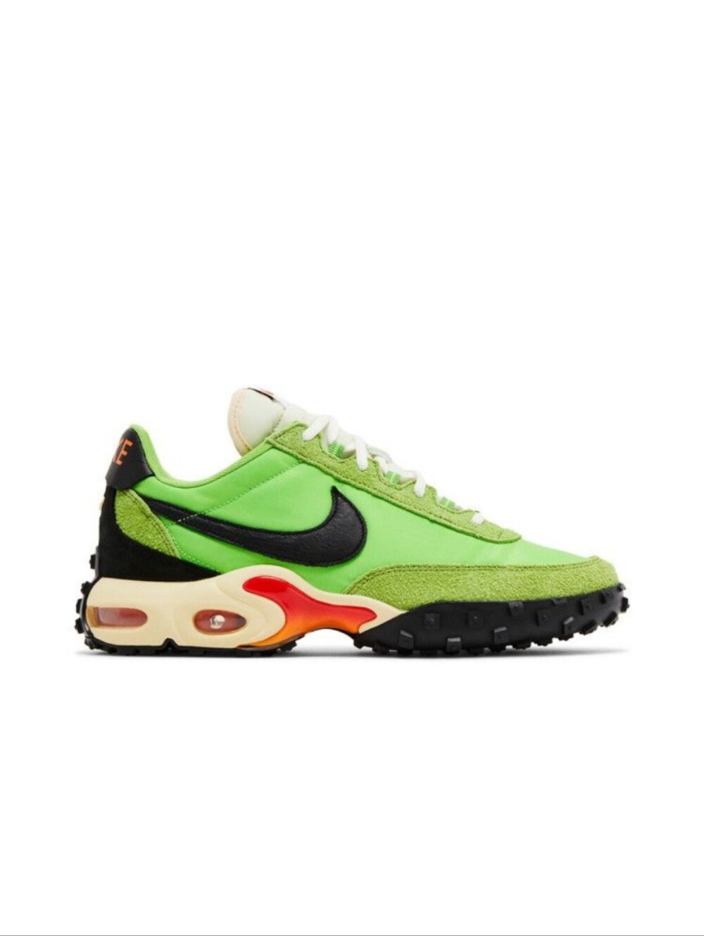 Nike Air Max Waffle SP Action Green Black Orange FV6946-301 Mens Size 7 Shoes Ds